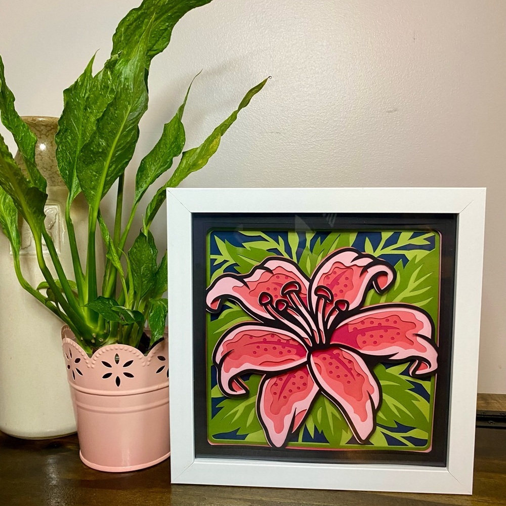 3D Lily Shadowbox